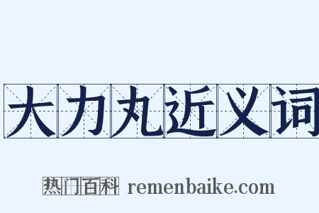 大力丸近义词是什么意思的图片